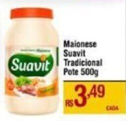 Max Atacadista Maionese Suavit Tradicional Pote 500g oferta