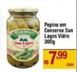 Max Atacadista Pepino em Conserva San Lagos Vidro 300g oferta