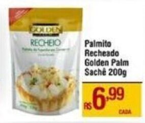 Max Atacadista Palmito Recheado Golden Palm Sache 200g oferta