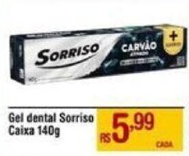 Max Atacadista Gel dental Sorriso Caixa 140g oferta