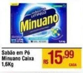 Max Atacadista Sabão em pó Minuano Caixa 1.6kg oferta