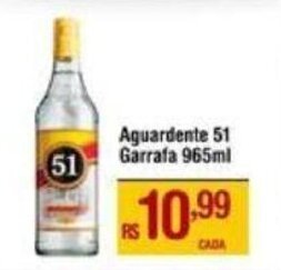 Max Atacadista Aguardente 51 Garrafa 965ml oferta