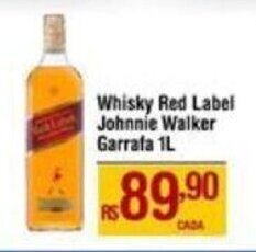 Max Atacadista Whisky Red Label Johnnie Walker Garrafa 1L oferta