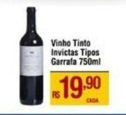 Max Atacadista Vinho Tinto Invictas Tipos Garrafa 750ml oferta