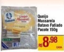 Max Atacadista Queijo Mussarela Batavo Fatiado Pacote 150g oferta