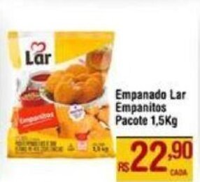 Max Atacadista Empanado Lar Empanitos Pacote 1,5Kg oferta