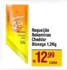 Max Atacadista Requeijão Rekeminas Cheddar Bisnaga 1,2Kg oferta