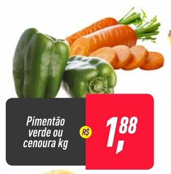 Frangolândia pimentao verde ou Cenoura 1kg oferta