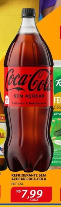 Assaí Atacadista REFRIGERANTE SEM AÇÚCAR COCA-COLA PET 2,5L oferta