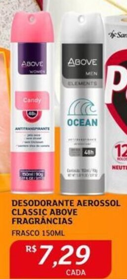 Assaí Atacadista DESODORANTE AEROSSOL CLASSIC ABOVE FRAGRÂNCIAS FRASCO 150ML oferta