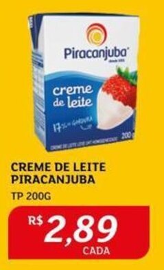 Assaí Atacadista CREME DE LEITE PIRACANJUBA TP 200G oferta