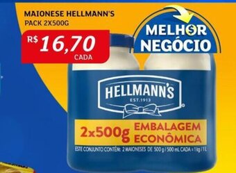 Assaí Atacadista MAIONESE HELLMANN'S PACK 2X500G oferta