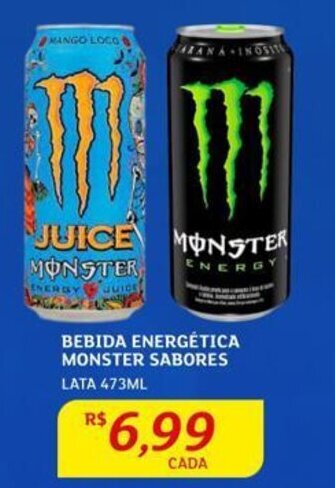 Assaí Atacadista BEBIDA ENERGÉTICA MONSTER SABORES LATA 473ML oferta
