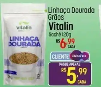 Linhaça Dourada Grãos Vitalin Sachê 120g