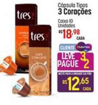 Muffato Capsula Tipos 3 Corações oferta