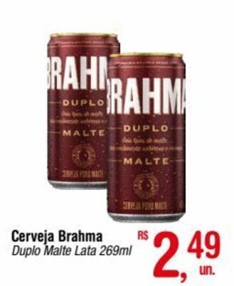 Cerveja Brahma Duplo Malte Lata 269ml