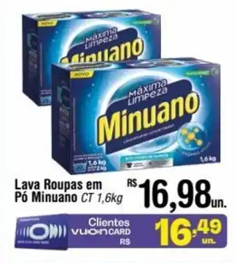 Fort Atacadista Lava Roupas em Pó Minuano CT 1,6kg oferta