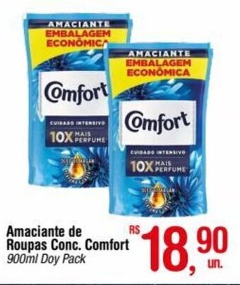 Fort Atacadista Amaciante de Roupas Conc. Comfort 900ml Doy Pack oferta