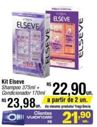 Fort Atacadista Kit Elseve Shampoo 375ml + Condicionador 170ml oferta