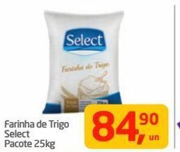 Tenda Atacado Farinha de trigo select pacote 25kg oferta