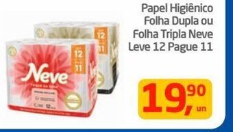 Tenda Atacado Papel higiênico folha dupla ou folha tripla neve leve 12 pague 11 oferta