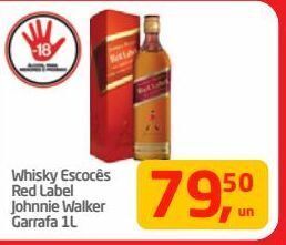 Tenda Atacado Whisky escocês red label johnnie walker garrafa 1l oferta