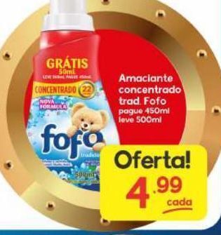 Amaciante concentrado fofo 500ml