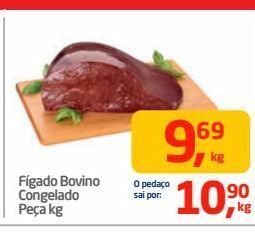 Tenda Atacado Fígado bovino congelado peça kg oferta