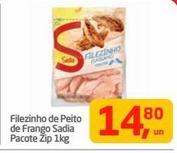 Tenda Atacado Filezinho de peito de frango sadia pacote zip 1kg oferta
