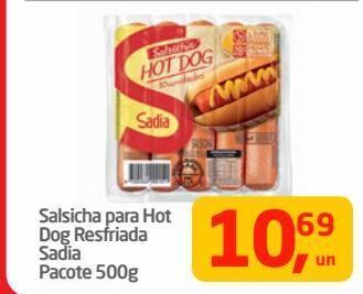 Tenda Atacado Salsicha para hot dog resfriada sadia pacote 500g oferta