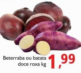 Supermercados ABC Beterraba ou batata doce roxa kg oferta