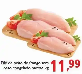 Supermercados ABC Peito de frango sem osso congelado pacote kg oferta
