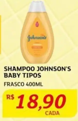 SHAMPOO JOHNSON'S BABY TIPOS FRASCO 400ML