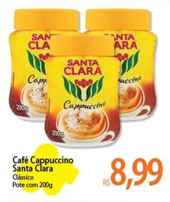 Atacadão Café Cappuccino Santa Clara Clássico Pote com 200g oferta