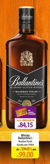Whisky Ballantine's Bourbon Finish Garrafa com 750ml