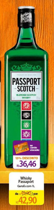 Whisky Passaport Garrafa com IL