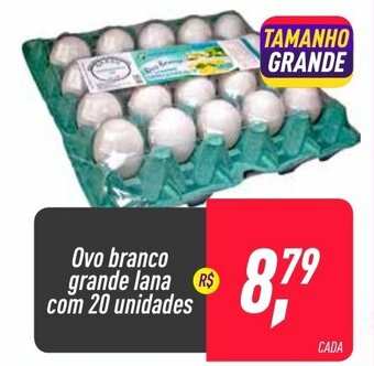 Frangolândia Ovo Branco grande lana com 20 unidades oferta