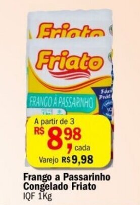 Ultrabox Frango a Passarinho Congelado Friato IQF 1kg oferta