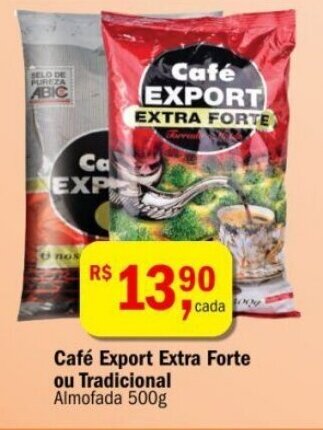 Ultrabox Café Export Extra Forte ou Tradicional Almofada 500g oferta