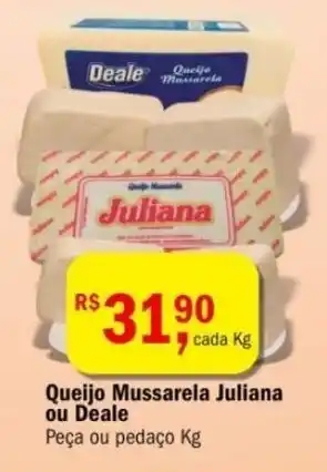 Ultrabox Queijo Mussarela Juliana ou Deale Peça ou pedaço Kg oferta