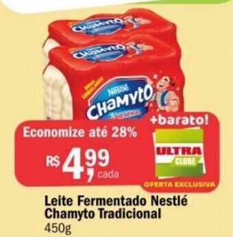 Ultrabox Leite Fermentado Nestlé Chamyto Tradicional 450g oferta