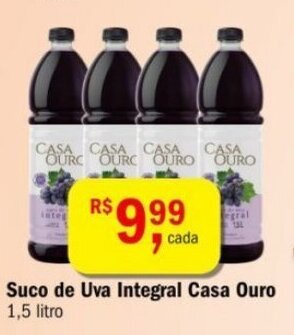 Ultrabox Suco de Uva Integral Casa Ouro 1,5 litro oferta