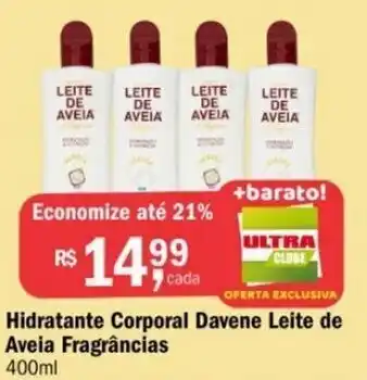 Ultrabox Hidratante Corporal Davene Leite de Aveia Fragrâncias 400ml oferta