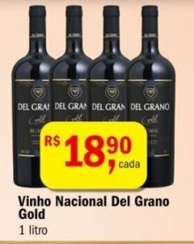 Ultrabox Vinho Nacional Del Grano Gold 1 litro oferta