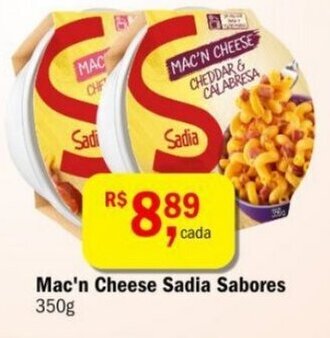 Ultrabox Mac'n Cheese Sadia Sabores 350g oferta