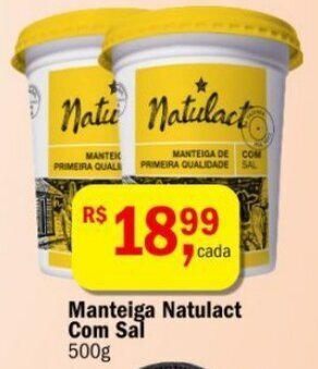 Ultrabox Manteiga Natulact Com Sal 500g oferta