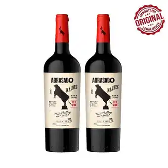 Pão de Açúcar Kit 2 garrafas vinho argentino abrasado blend de parcelas malbec 750ml oferta