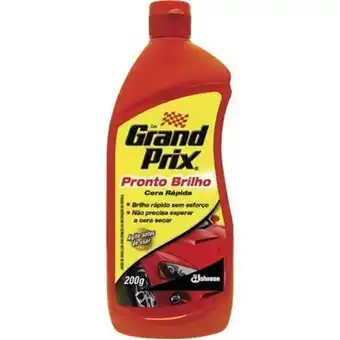 Cera automotiva grand prix líquida pronto brilho embalagem 200ml