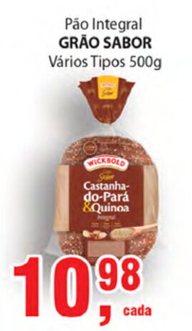 pao Integral Grao Sabor 500g