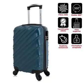 Mala de bordo azul pp havana swiss move